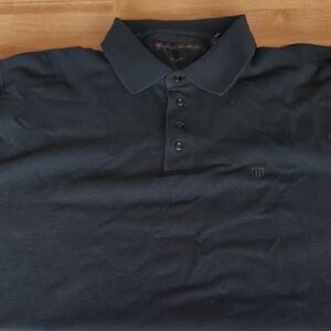 Henry Jacobson Combed Cotton Polo Black